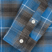 IHSH-458-BLU - FW26 - Heavy Flannel Check Work Shirt - Blue