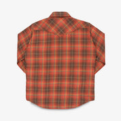 IHSH-455-RED - FW26 - 12oz Slubby Heavy Flannel Check Western Shirt - Red