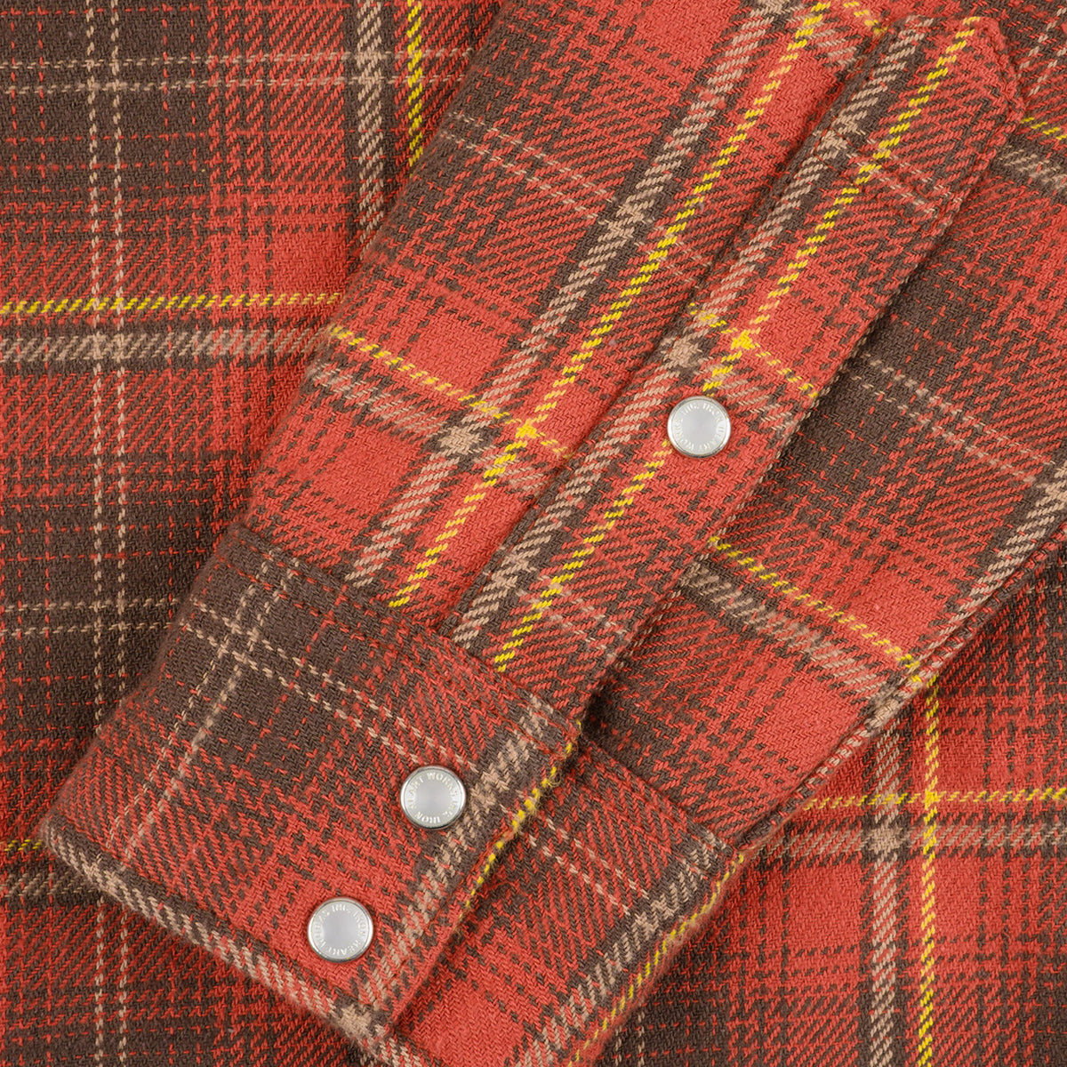 IHSH-455-RED - FW26 - 12oz Slubby Heavy Flannel Check Western Shirt - Red
