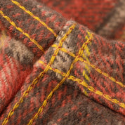 IHSH-455-RED - FW26 - 12oz Slubby Heavy Flannel Check Western Shirt - Red