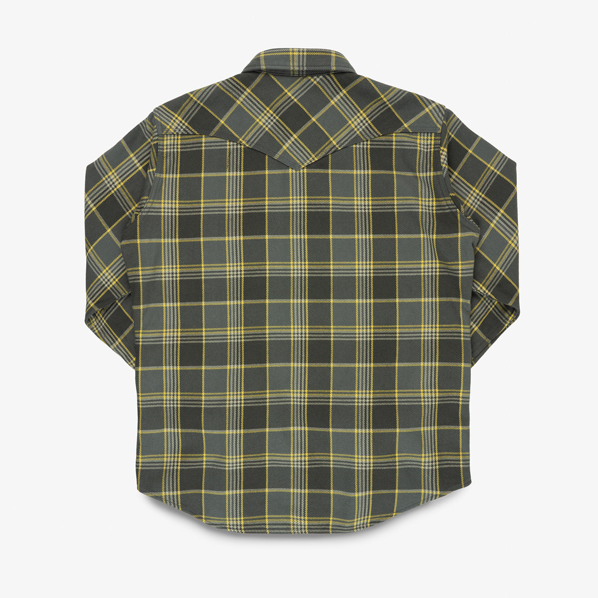IHSH-461-GRY - FW26 - Ultra Heavy Flannel Check Western Shirt - Grey