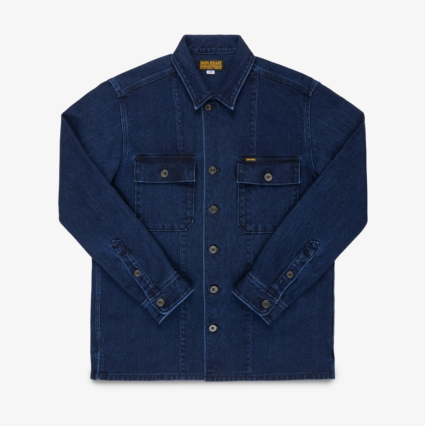 IHSH-453-IND - FW26 - 12.5oz Indigo Kersey Military Shirt - Indigo