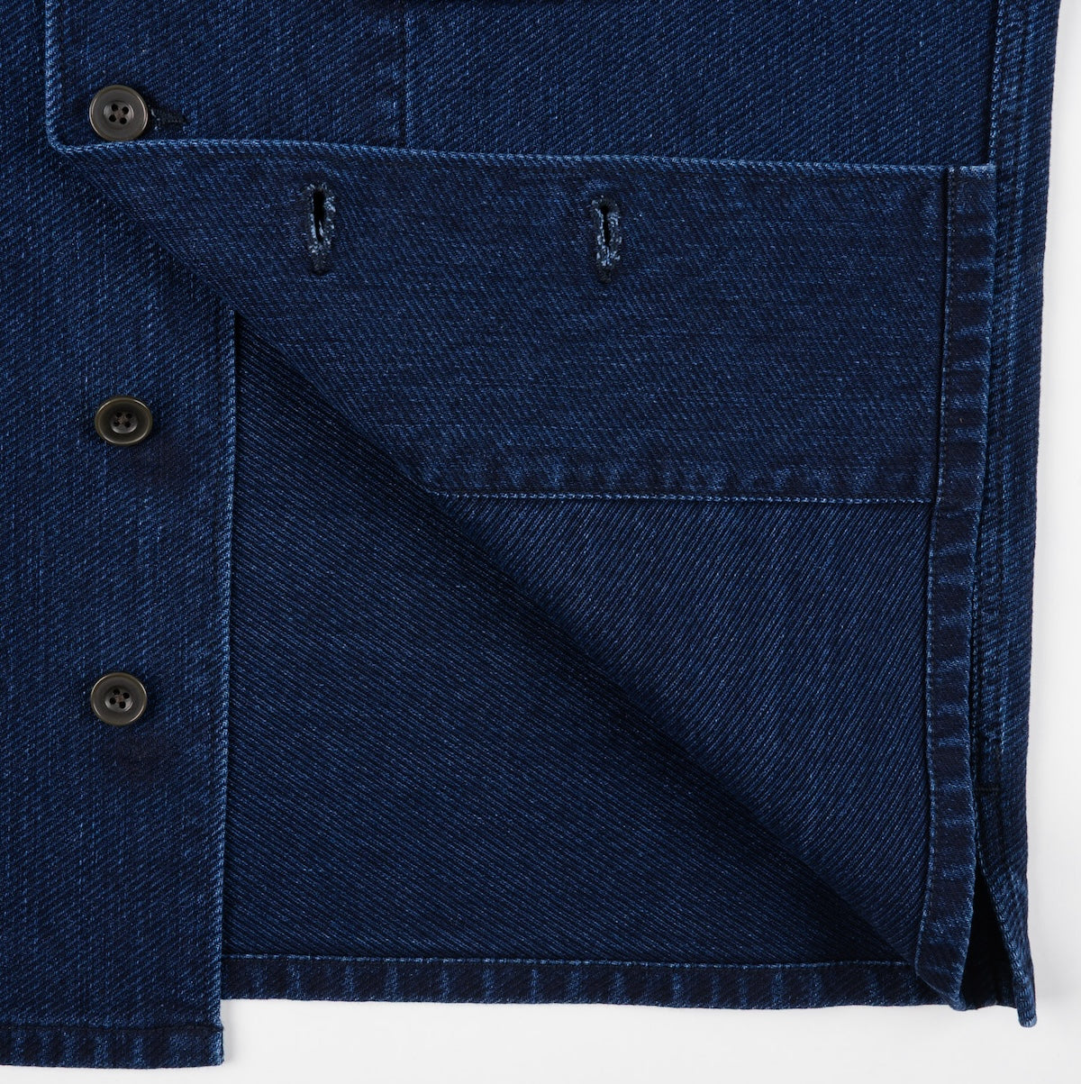 IHSH-453-IND - FW26 - 12.5oz Indigo Kersey Military Shirt - Indigo