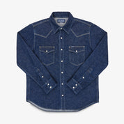 IHSH-448-IND - FW26 - 7oz Recycled Cotton Denim Western Shirt - Indigo