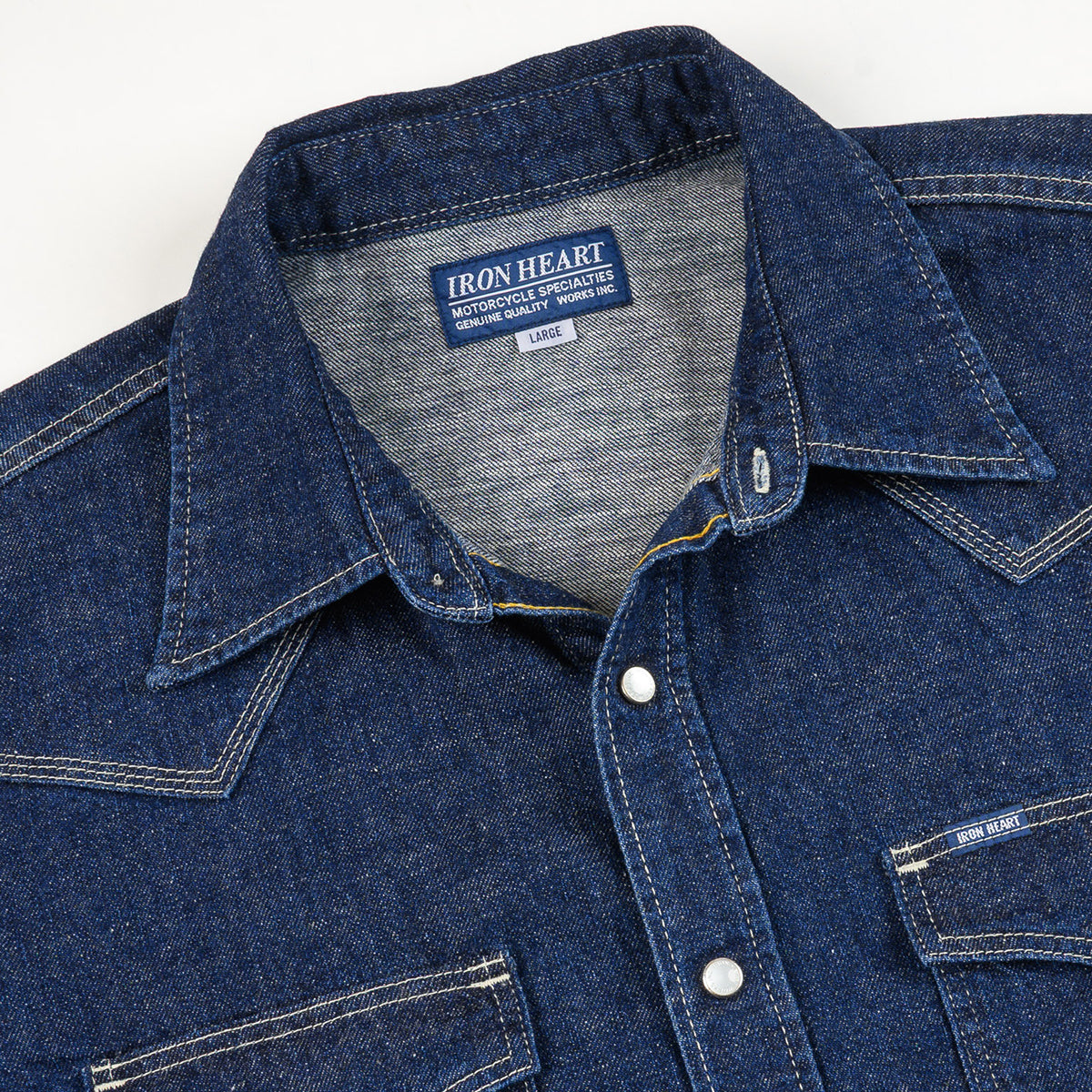 IHSH-448-IND - FW26 - 7oz Recycled Cotton Denim Western Shirt - Indigo