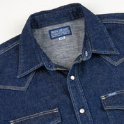 IHSH-448-IND - FW26 - 7oz Recycled Cotton Denim Western Shirt - Indigo