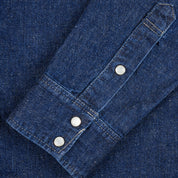 IHSH-448-IND - FW26 - 7oz Recycled Cotton Denim Western Shirt - Indigo