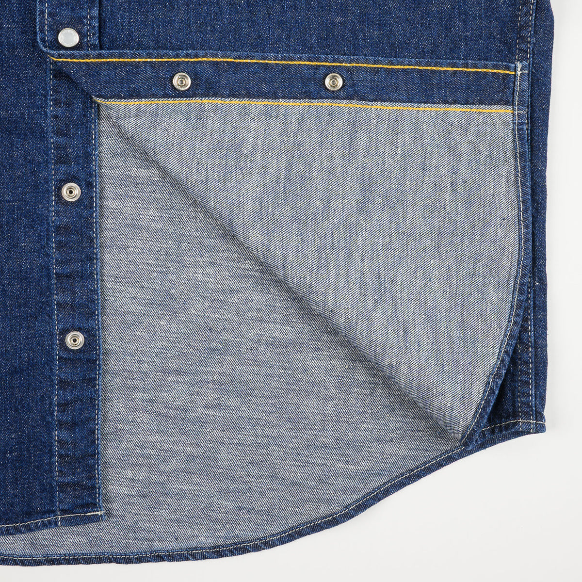 IHSH-448-IND - FW26 - 7oz Recycled Cotton Denim Western Shirt - Indigo