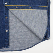 IHSH-448-IND - FW26 - 7oz Recycled Cotton Denim Western Shirt - Indigo