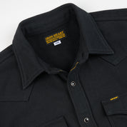 IHSH-459-BLK - FW26 - Ultra Heavy Flannel Herringbone Western Shirt - Black