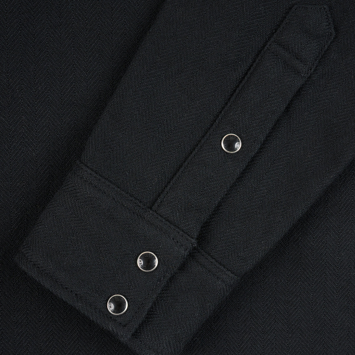 IHSH-459-BLK - FW26 - Ultra Heavy Flannel Herringbone Western Shirt - Black