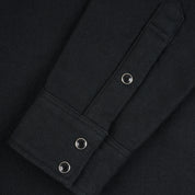 IHSH-459-BLK - FW26 - Ultra Heavy Flannel Herringbone Western Shirt - Black