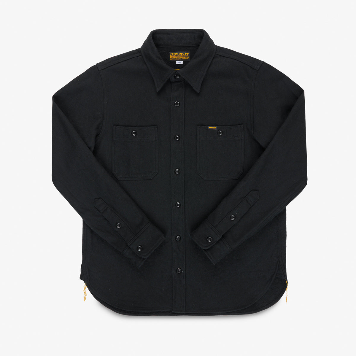 IHSH-460-BLK - FW26 - Ultra Heavy Flannel Herringbone Work Shirt - Black