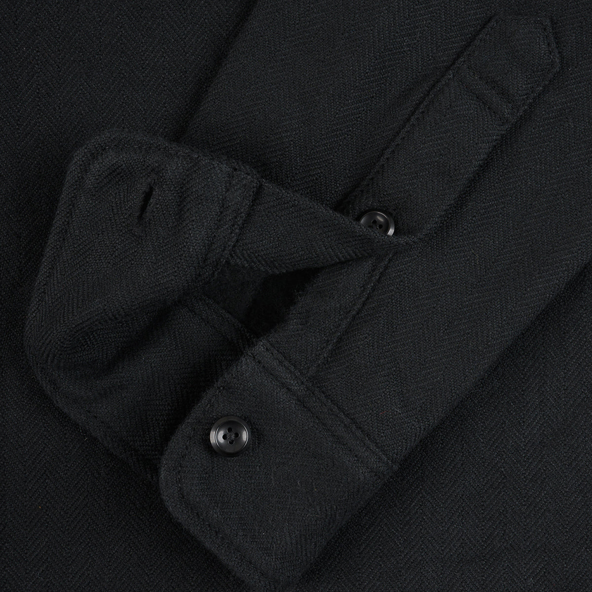 IHSH-460-BLK - FW26 - Ultra Heavy Flannel Herringbone Work Shirt - Black