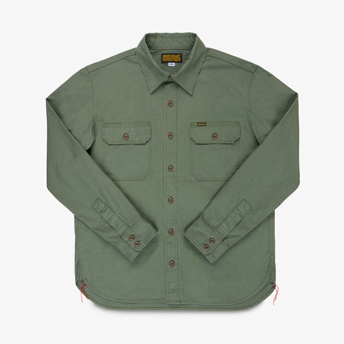IHSH-449-GRN - FW26 - 8oz Military Work Shirt - Green