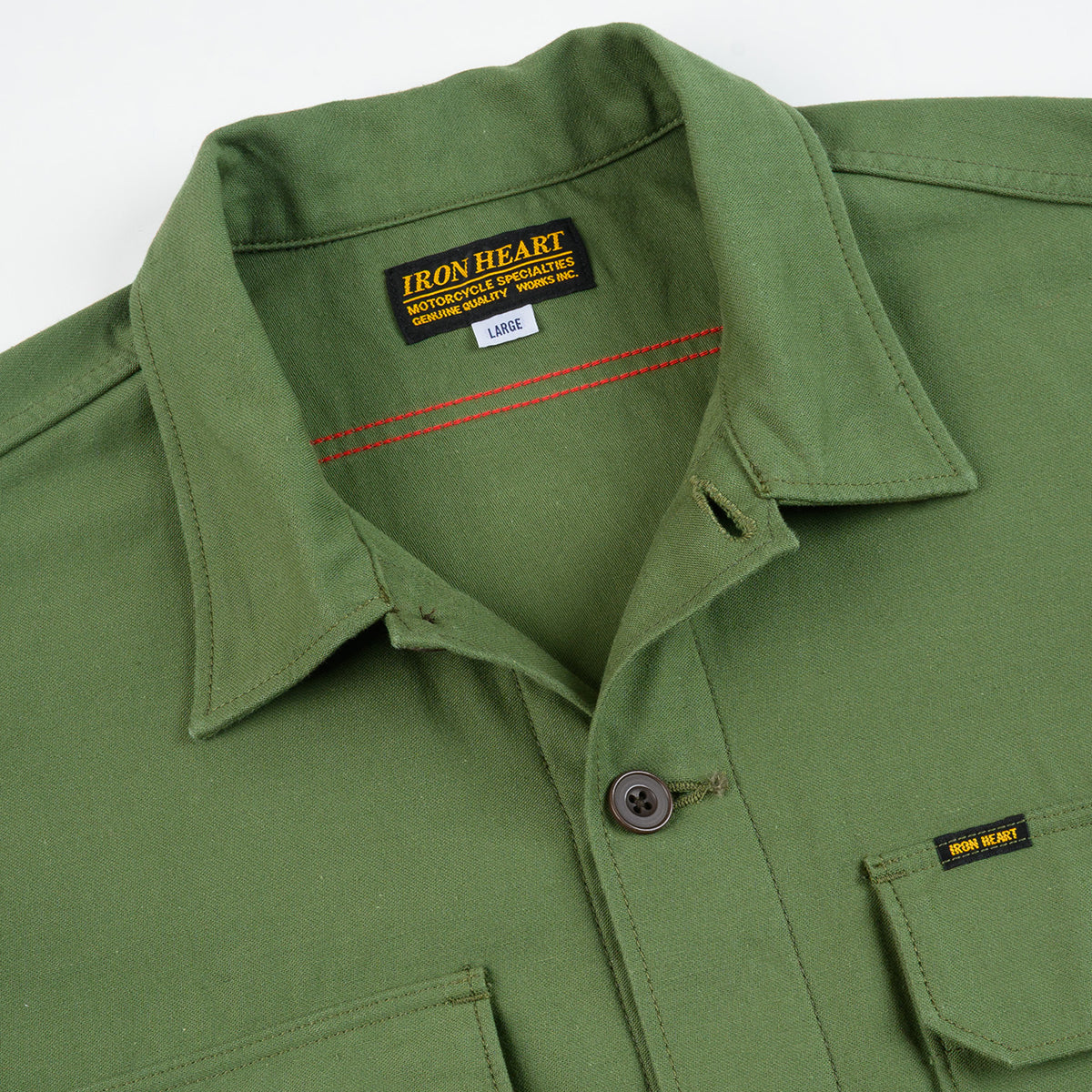 IHSH-451-ODG - FW26 - 9oz Cotton Sateen Military CPO Shirt - Olive Drab Green
