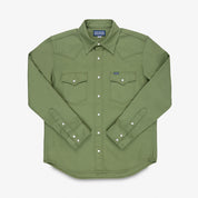 IHSH-454-ODG - FW26 - 11oz Military Serge Western Shirt - Olive Drab Green