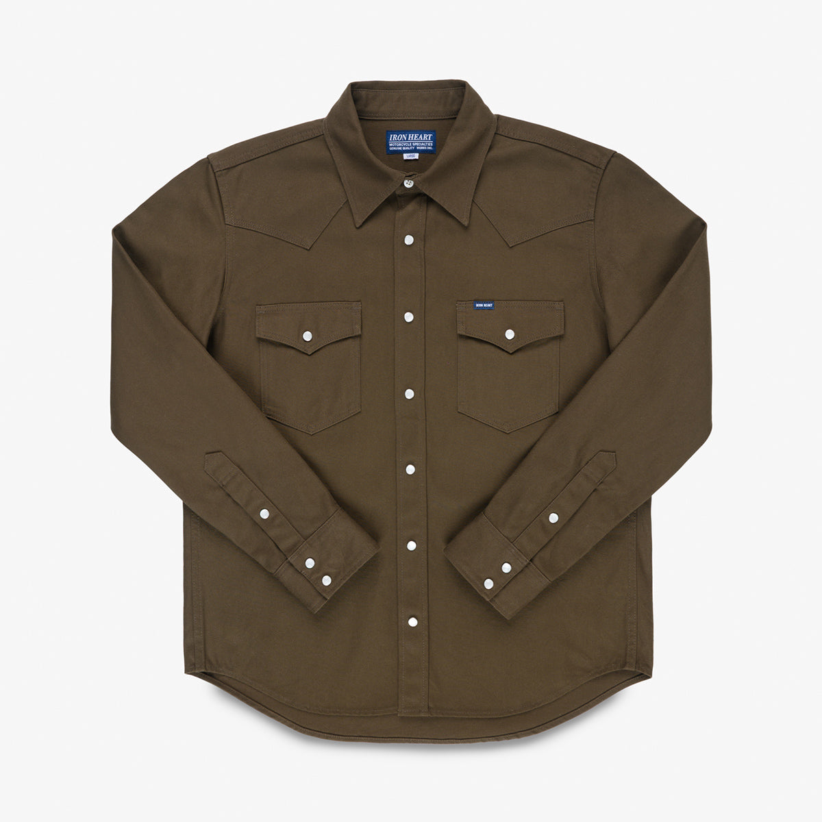 IHSH-454-BRN - FW26 - 11oz Military Serge Western Shirt - Brown