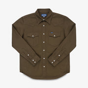 IHSH-454-BRN - FW26 - 11oz Military Serge Western Shirt - Brown