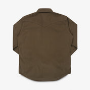 IHSH-454-BRN - FW26 - 11oz Military Serge Western Shirt - Brown
