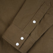 IHSH-454-BRN - FW26 - 11oz Military Serge Western Shirt - Brown