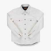 IHSH-464-WHT - FW26 - Leather Western Shirt - White