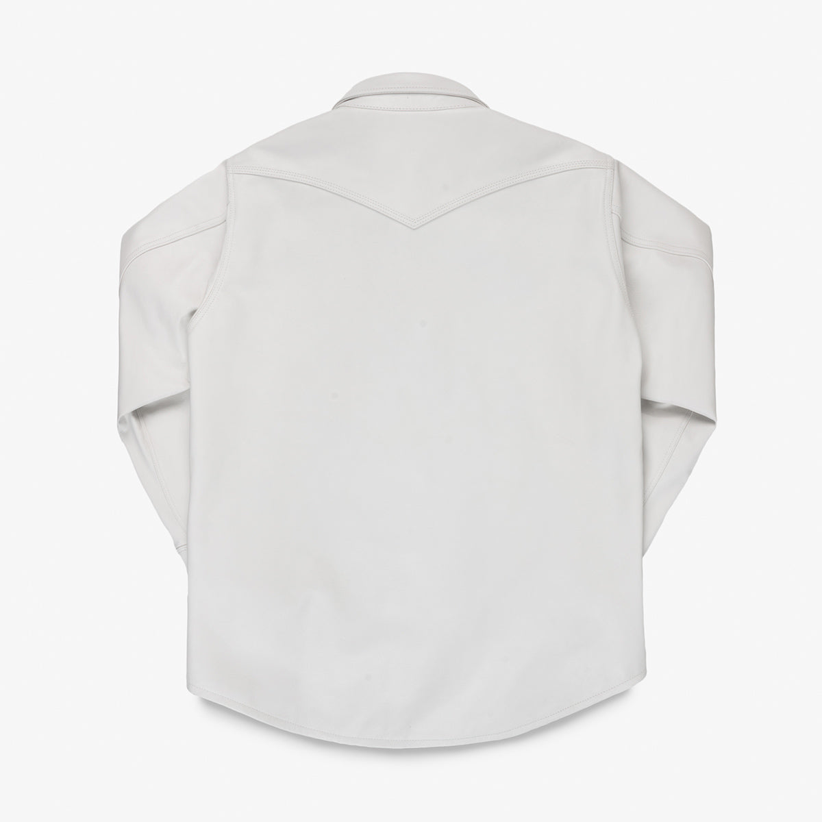 IHSH-464-WHT - FW26 - Leather Western Shirt - White