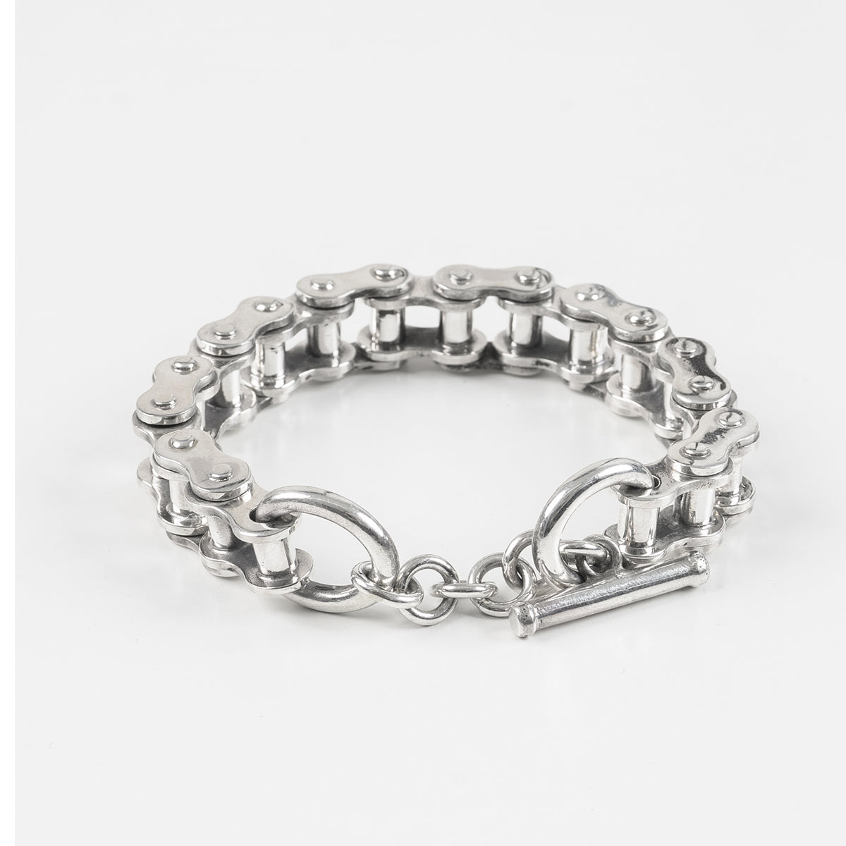 IHSI-02 - "Motorcycle Chain" Bracelet Sterling Silver