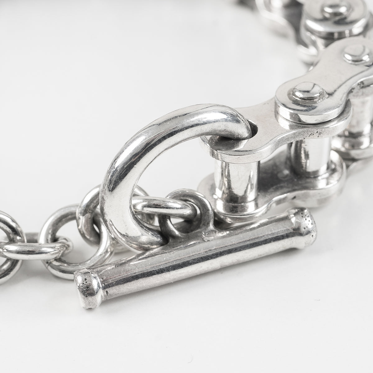 IHSI-02 - "Motorcycle Chain" Bracelet Sterling Silver