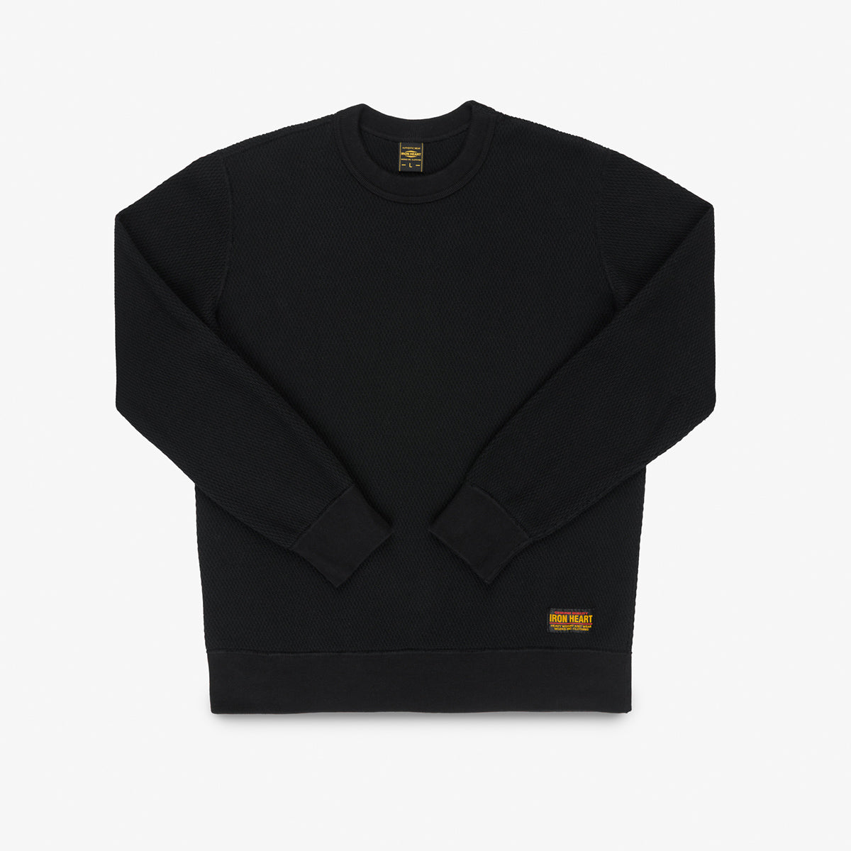 IHSW-86-BLK - FW26 - Heavyweight Thermal Crew Neck Sweater - Black