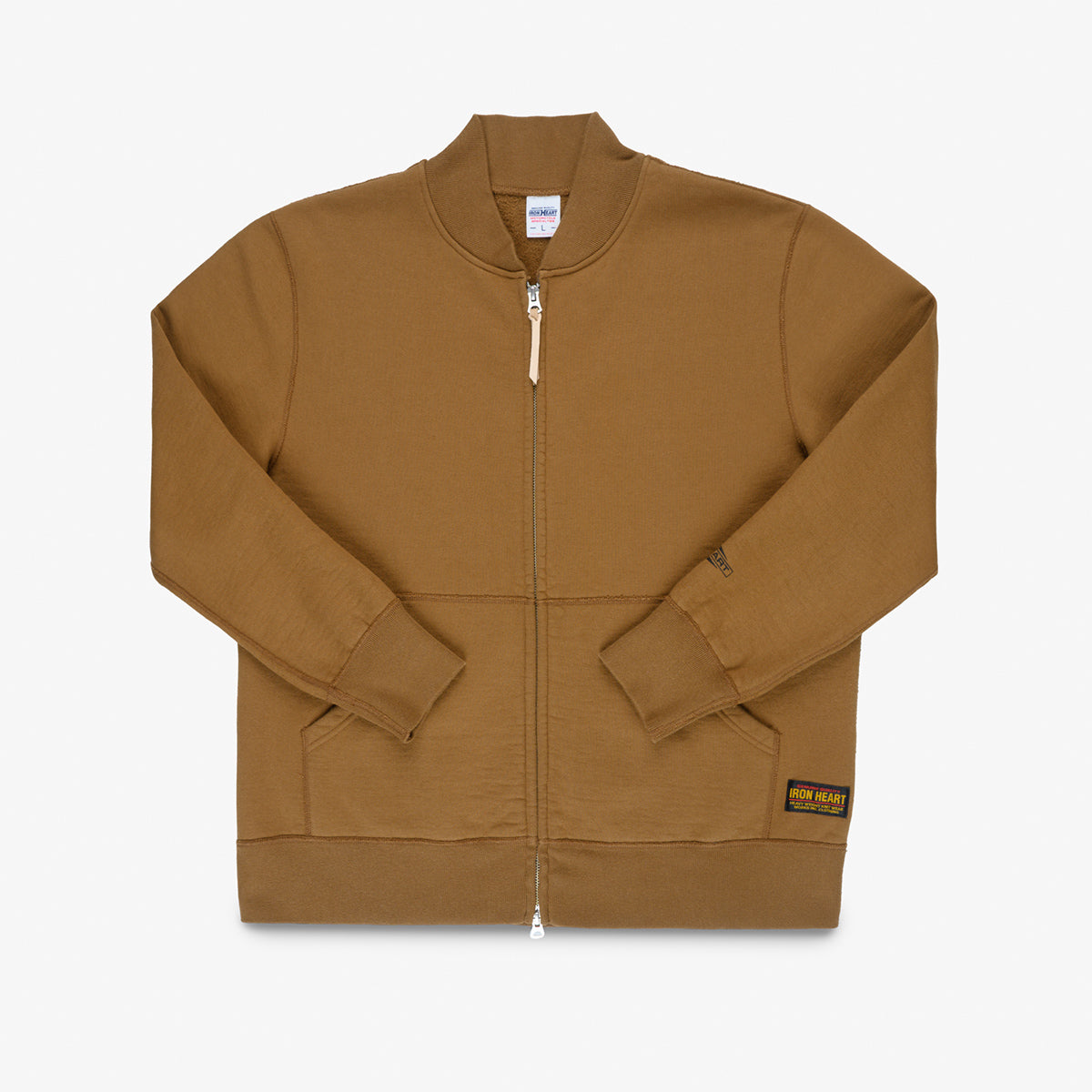 IHSW-85-BRN - FW-26 - 14oz Ultra Heavyweight Loopwheel Zip Up Award Sweater - Brown