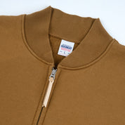 IHSW-85-BRN - FW-26 - 14oz Ultra Heavyweight Loopwheel Zip Up Award Sweater - Brown