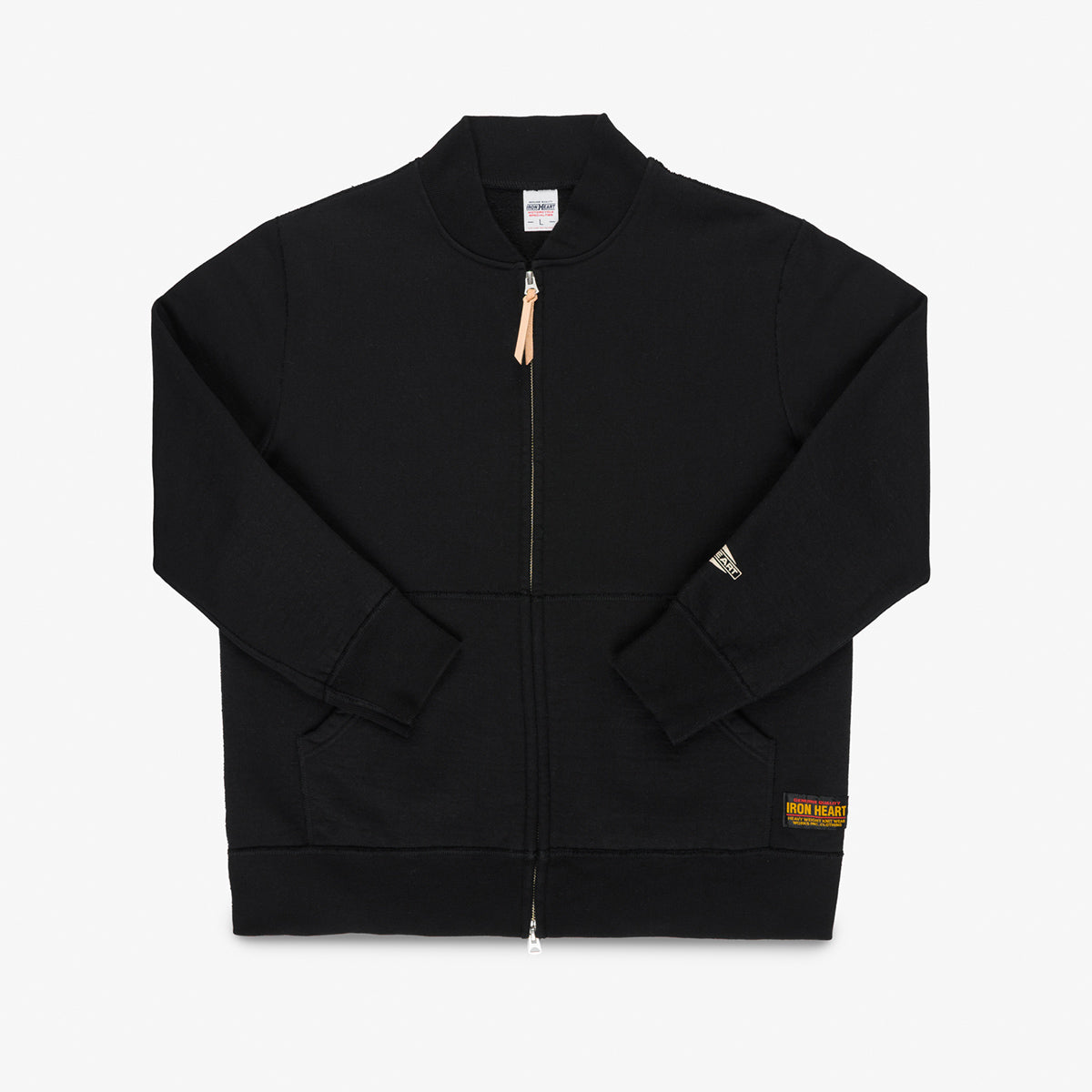 IHSW-85-BLK - FW-26 - 14oz Ultra Heavyweight Loopwheel Zip Up Award Sweater - Black