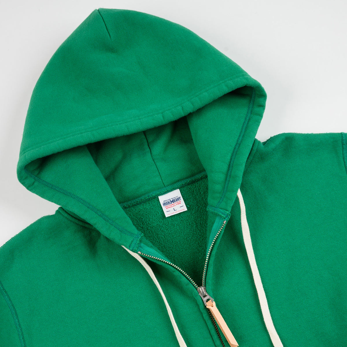 IHSW-82L-GRN - FW26 - 14oz Ultra Heavyweight Loopwheel Zip Up Hoodie - Green