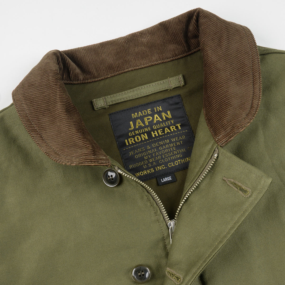 IHM-53-ODG - FW26 - 12oz Whipcord Lightweight N1 Deck Jacket - Olive Drab Green