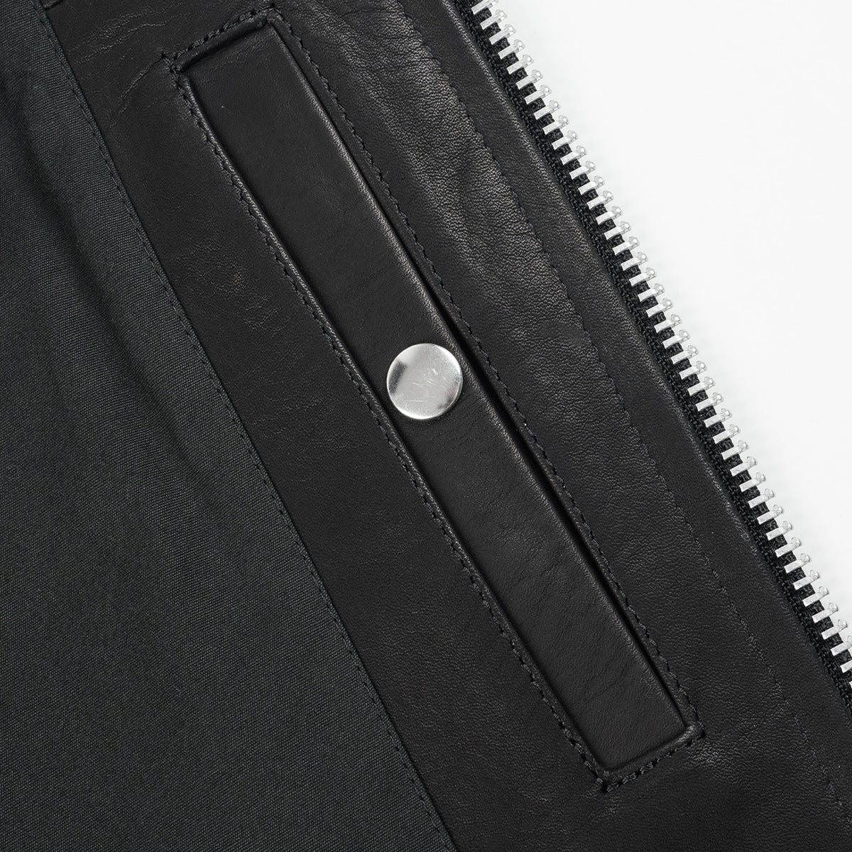 IHJ-173-BLK - FW26 - Waterproof Coated Leather Hooded Jacket - Black