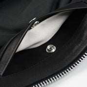IHJ-173-BLK - FW26 - Waterproof Coated Leather Hooded Jacket - Black