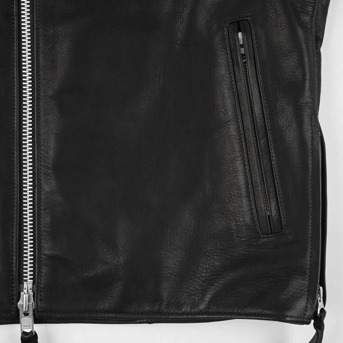 IHJ-172-BLK - FW26 - Waterproof Coated Leather Rider’s Jacket - Black