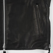 IHJ-172-BLK - FW26 - Waterproof Coated Leather Rider’s Jacket - Black