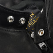 IHJ-172-BLK - FW26 - Waterproof Coated Leather Rider’s Jacket - Black