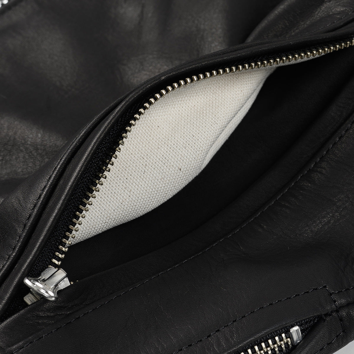IHJ-172-BLK - FW26 - Waterproof Coated Leather Rider’s Jacket - Black
