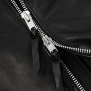 IHJ-172-BLK - FW26 - Waterproof Coated Leather Rider’s Jacket - Black
