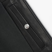 IHJ-172-BLK - FW26 - Waterproof Coated Leather Rider’s Jacket - Black