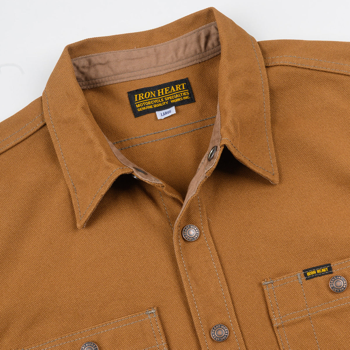IHSH-189-BRN - 17oz Duck Work Shirt Style CPO - Brown – IRON HEART