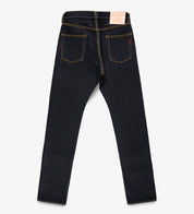 IH-888-XHSib- 25oz Selvedge Denim Medium/High Rise Tapered Cut Jeans - Indigo/Black