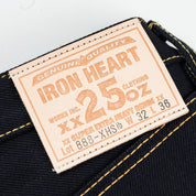 IH-888-XHSib- 25oz Selvedge Denim Medium/High Rise Tapered Cut Jeans - Indigo/Black