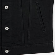 IHJ-86-BLK - 14oz Selvedge Denim Modified Type III Jacket - Black/Black