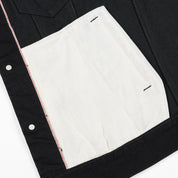 IHJ-86-BLK - 14oz Selvedge Denim Modified Type III Jacket - Black/Black