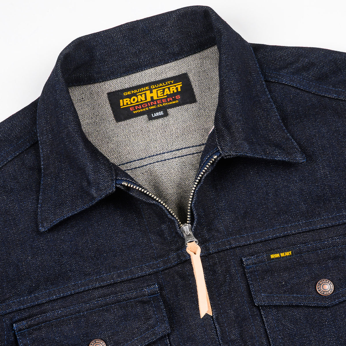 IHJ-122-IND - 14oz Broken Twill Selvedge Denim Work Jacket - Indigo