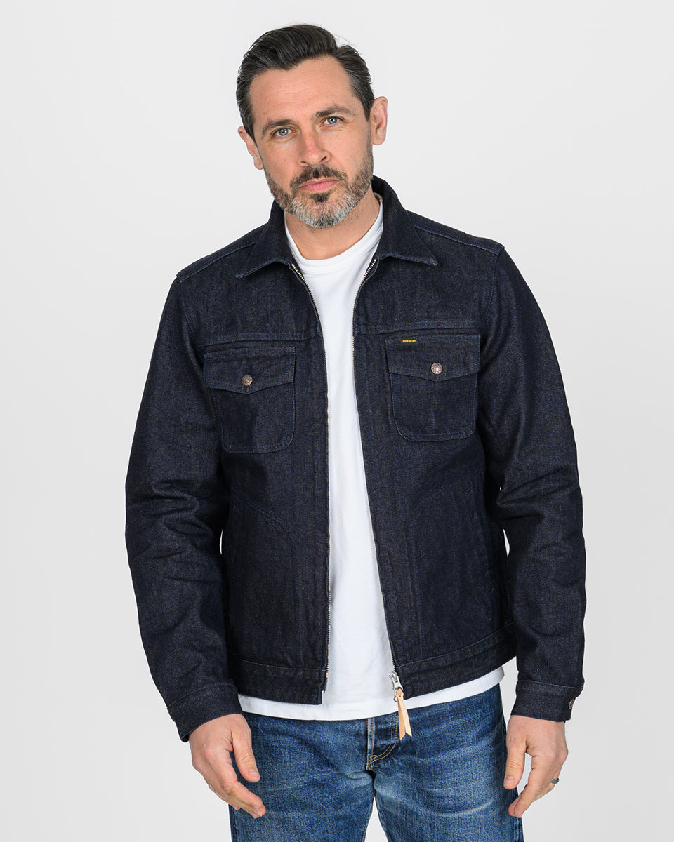 IHJ-122-IND - 14oz Broken Twill Selvedge Denim Work Jacket - Indigo